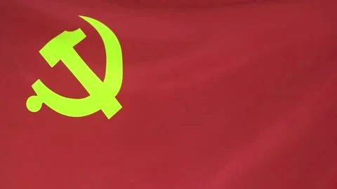 Background of the CPC flag flying on the Stock Footage 156280802