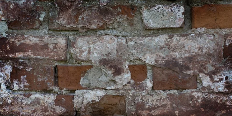 Background of crack brick wall texture Stock Photos