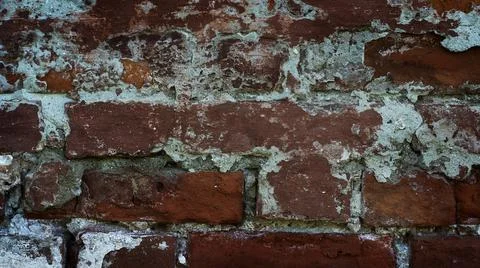 Background of crack brick wall texture Stock Photos