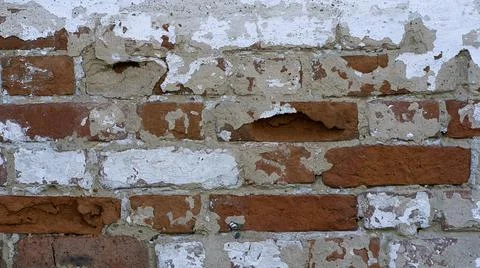 Background of crack brick wall texture Foto stock