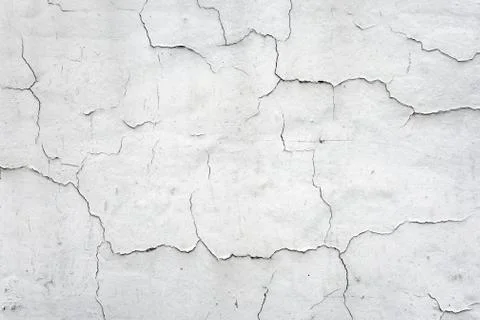 Background of cracked white wall Stock Photos