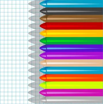 Background with crayons4 Stock Illustration
