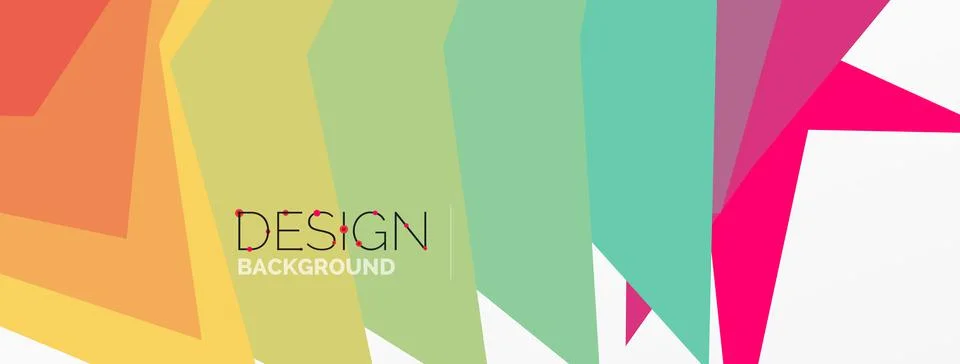 Background, creative geometric shapes composition with gradient effect Illustrazione stock