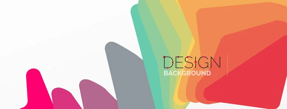 Background, creative geometric shapes composition with gradient effect Illustrazione stock