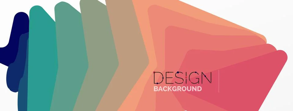 Background, creative geometric shapes composition with gradient effect Illustrazione stock