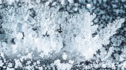 Background from the crystal structure of ice closeup Stock-Fotos