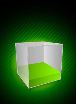 Background with cube Stock Illustration