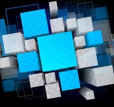 Background with cubes Stock Illustration