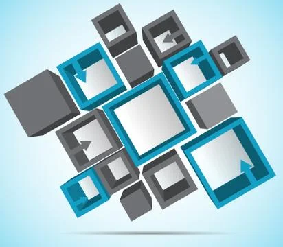 Background with cubes Stock Illustration