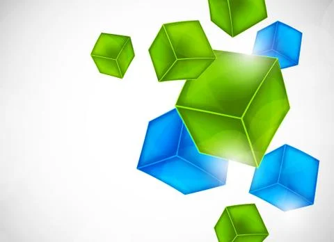 Background with cubes Stock Illustration
