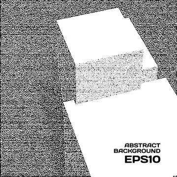 Background cubes with shadow engraved dots and spots in vintage Illustrazione stock