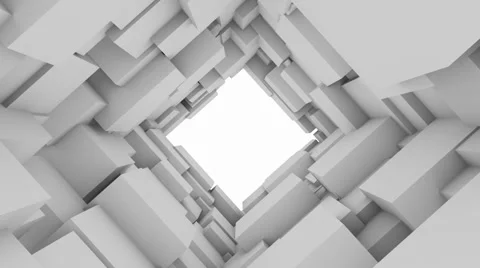 Background with cubes.Alpha matte Stock Footage 46319724