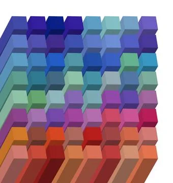 Background cubical abstract design Illustration of 3D Abstract Colorful Cu... Stock Photos