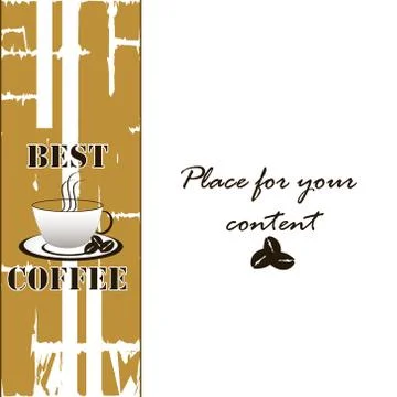 Background with cup of coffee Stock Illustration