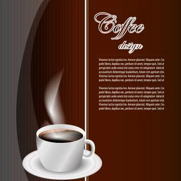 Background with cup of coffee Stock Illustration