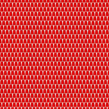 Background of cups in red design Stock Illustration