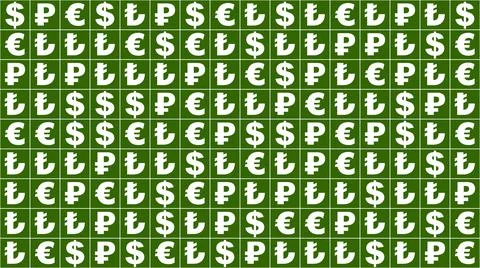 Background of currency icons Stock Illustration