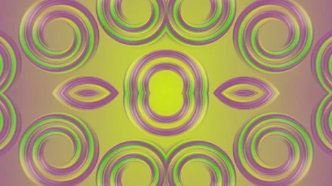 Background from curved multi colored shapes. 3d rendering loop animation 4K Stock Footage 236637060