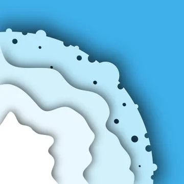 Background from cut 3D paper layers. Vector illustration Stock Illustration