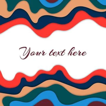 Background with cut out paper Stock Illustration