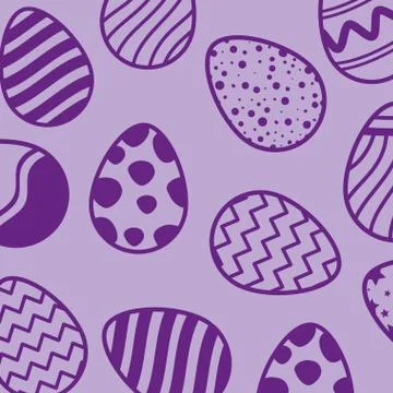 Background of cute eggs easter decorated Stock Illustration