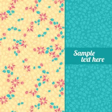 Background with cute flowers Stock Illustration