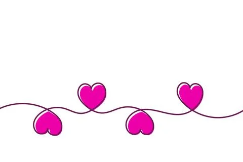 Background with cute pink hearts. Stock Illustration