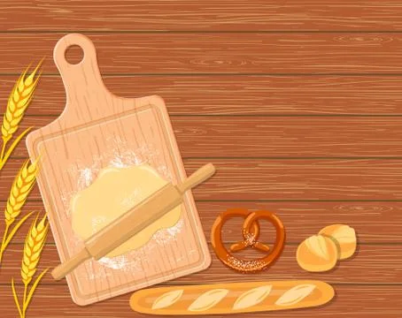 Background with a cutting board, Ilustração Stock