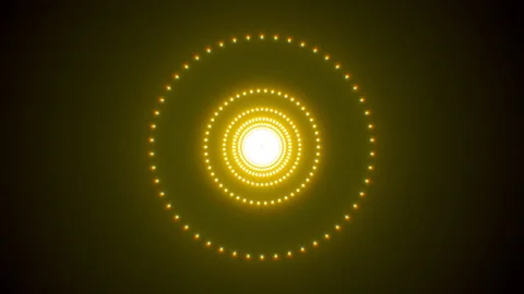Background Cyclic Motion Circular Star VJ Club Disco Cyclic Loop Orange Dots Video stock 151611417