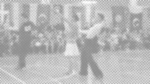 Background with dancing couples with halftone effect Stock Footage 124714846