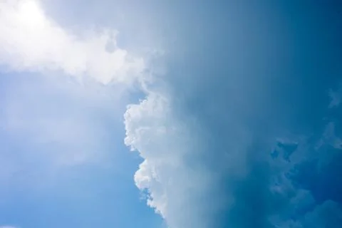 Background of dark clouds before a thunder-storm Stock Photos