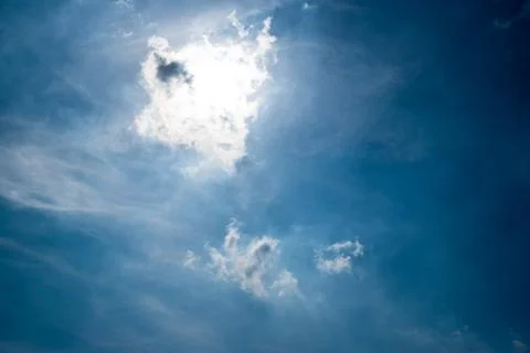 Background of dark clouds before a thunder-storm Stock Photos