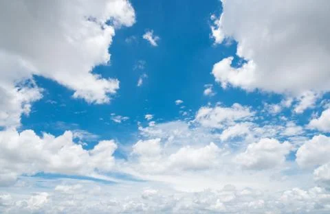 Background of dark clouds before a thunder-storm Stock Photos