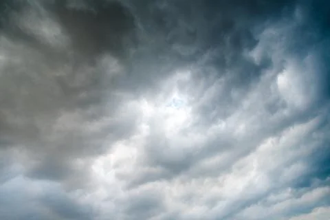 Background of dark clouds before a thunder-storm 스톡 사진