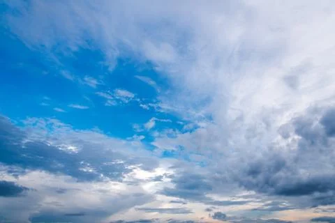 Background of dark clouds before a thunder-storm Stock Photos