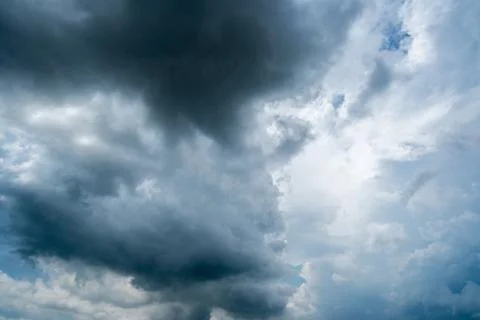 Background of dark clouds before a thunder-storm 스톡 사진