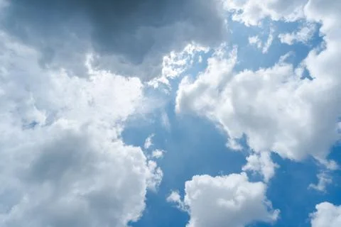 Background of dark clouds before a thunder-storm Stock Photos