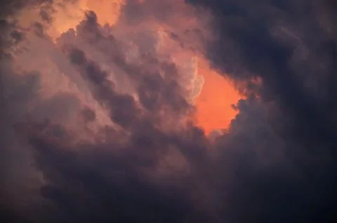 Background of dark clouds before a thunder-storm 스톡 사진