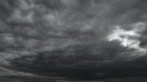 Background of dark dramatic sky with stormy clouds timelapse, extreme weather Stock Footage 171022642
