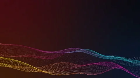 Background dark gradient dot line wave animated Stock Footage 223085095