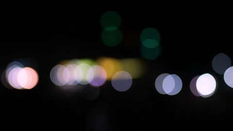 Background dark night blur bokeh road vehicles glow light Stock Footage 293518136