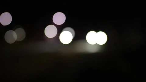 Background dark night bokeh blur road light Stock Footage 293518564