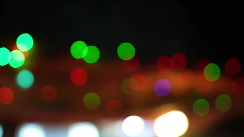 Background dark night bokeh road vehicles and store light Stock Footage 293518786