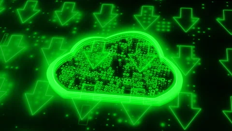 Background Data Digital Processing. Downloading And Distributing Data Vídeo Stock 154248887