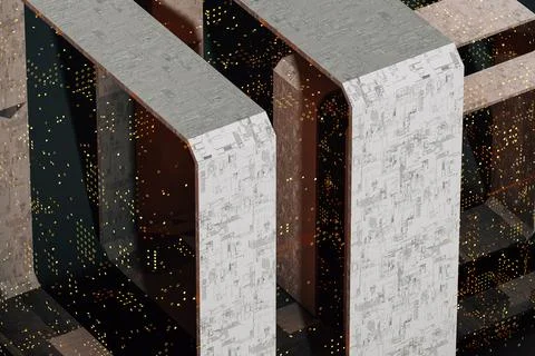 Background of a data manager cube Foto stock