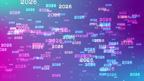 Background with date 2026. Stock Footage 297601362