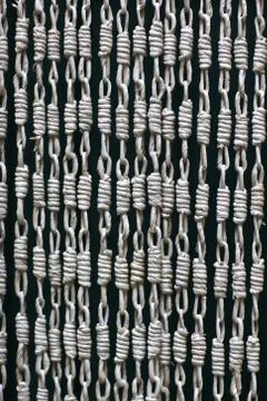Background decor of the chains of a paper thick twine Stock Photos