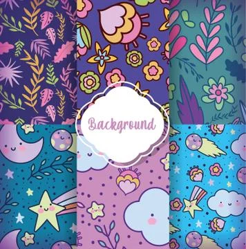 Background decoration flat layout vector illustration Stock Illustration