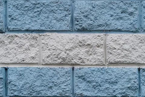 Background of decorative broken stone with a texture in blue and white. Foto stock