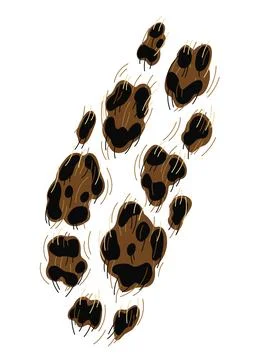 Background with decorative leopard print. Animal stylized ornament, fur texture. Illustrazione stock